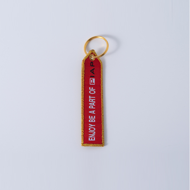 Factory Wholesale Price Customized Woven Keychain with Iron Sheet Key Chain for Club