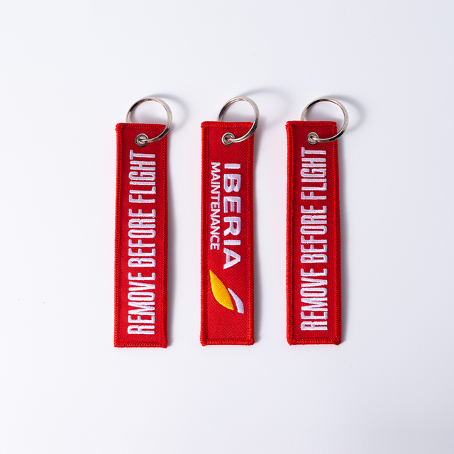 Factory Wholesale Price High Quality Embroidery Keychain