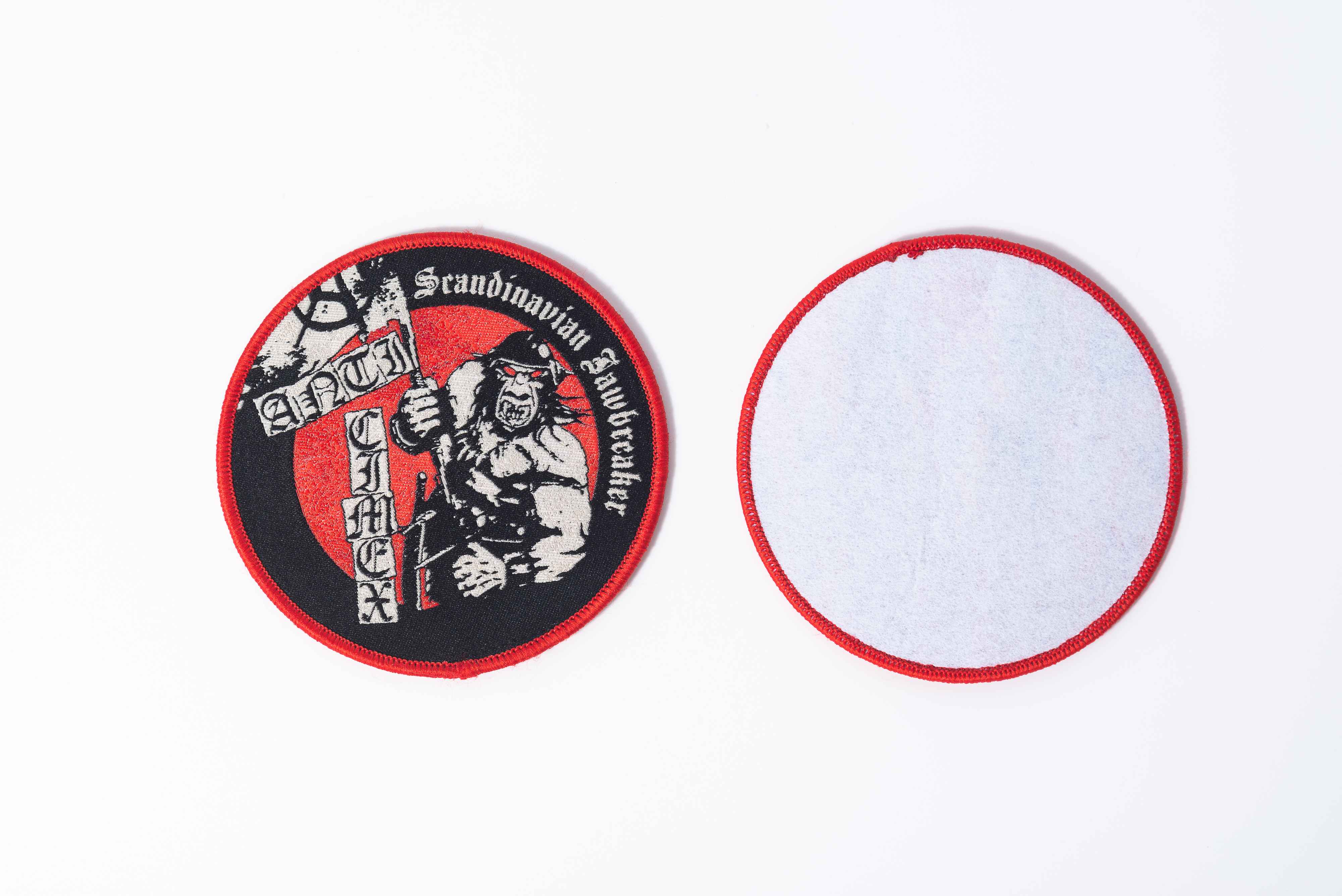 High Quality Merrow Border Woven Patches Badges For Clothing Emblems 