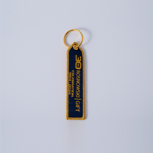 Factory Wholesale Price Customized Woven Keychain with Iron Sheet Key Chain for Club