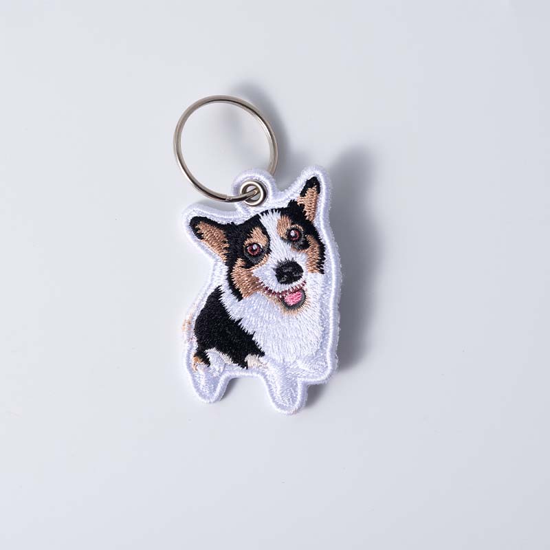 Cute Animal Embroidery Keychain For Gift